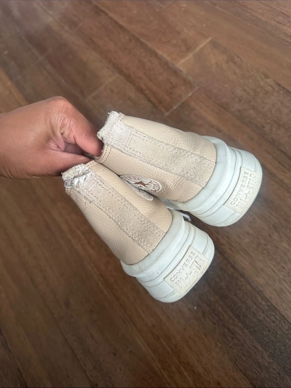 Converse Kids High-Top Sneakers — Beige/Cream
